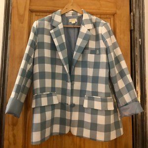 Anthropologie Maeve Gingham Blazer